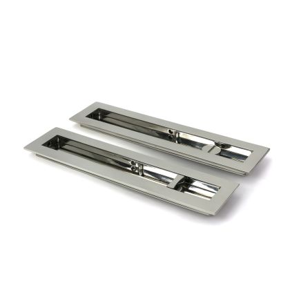 Polished Marine SS (316) 250mm Plain Rectangular Pull - Privacy Set