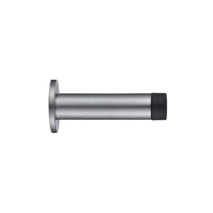 Zoo Hardware Door Stop - Cylinder c/w Rose 70mm - Satin Chrome