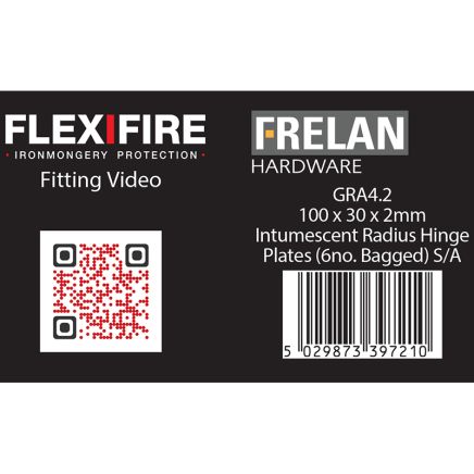 Intumescent Kits for 102mm Radiused Hinges Pack of Six 2mm 60 Minute - By Frelan Hardware - GRA4.2