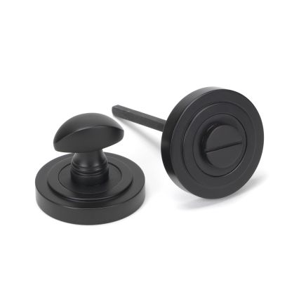 Aged Bronze Round Thumbturn Set (Art Deco)
