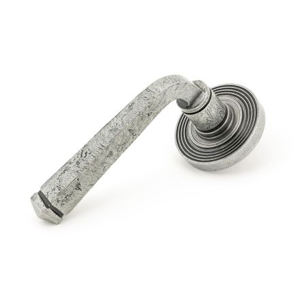 Pewter Avon Round Lever on Rose Set (Beehive)