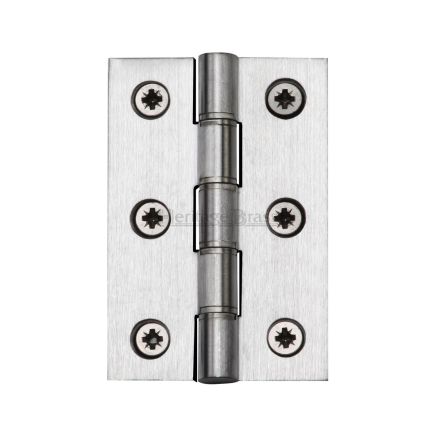 Heritage Brass Hinge Brass with Phosphor Washers 3" x 2" Satin Chrome finish