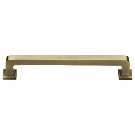 Heritage Brass Cabinet Pull Square Vintage Design 254mm CTC Antique Brass Finish