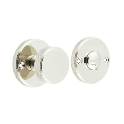 Burlington Westbourne Knurled Turn & Release Polished Nickel - By Frelan Hardware - BUR180PN