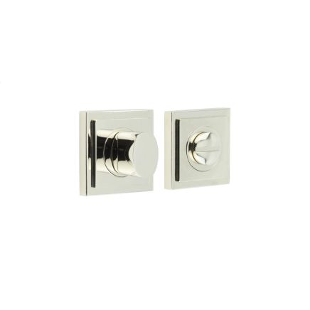 Burlington Turns & Releases Inner 3 Square Stepped Rose Polished Nickel - By Frelan Hardware - BUR-81PN-152PN