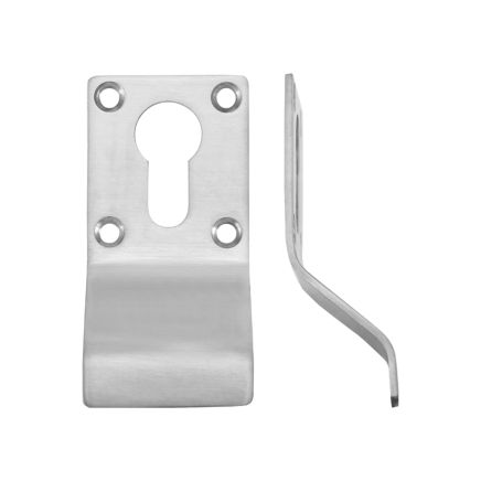 Zoo Hardware Cylinder Latch Pull - Euro Profile - 88mm x 43mm - Satin Stainless
