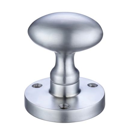 Zoo Hardware Zoo Oval Mortice Knob 60.5mm rose dia - Satin
