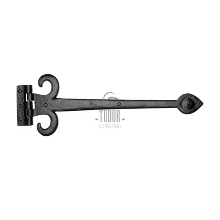 The Tudor Fleur de Lys Hinge 16" Black Iron