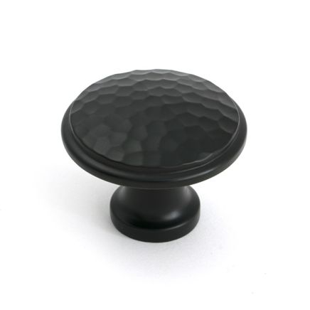 Aged Bronze Hammered Cabinet Knob - Large