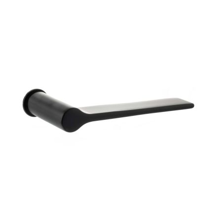 Millhouse Brass Brindley Lever Door Handle on Concealed Round Rose - Matt Black (Pair)