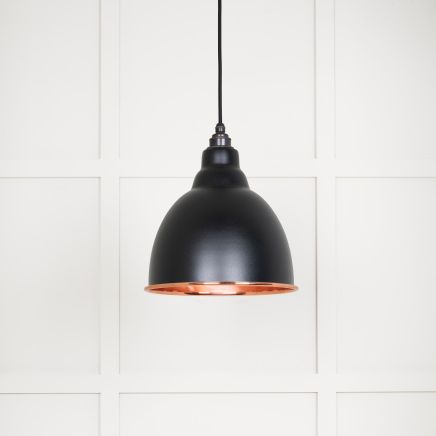 Smooth Copper Brindley Pendant in Elan Black