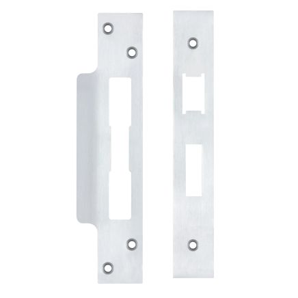 Zoo Hardware Spare Acc Pk for UK Sash Locks - *BLANK* - contains Forend, Strike and Fixing Screws - Satin