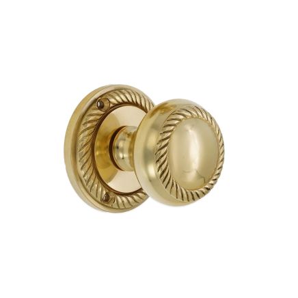 Georgian Mortice Door Knob Polished Brass