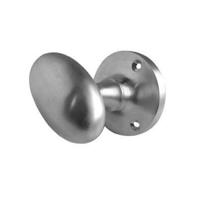 Jedo Kontrax Oval Mortice Door Knobs Satin Chrome - By Frelan Hardware - JV34BSC