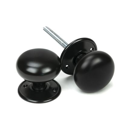 Aged Bronze 57mm Mushroom Mortice/Rim Knob Set