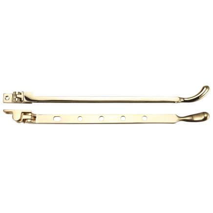 Zoo Hardware Bulb End Casement Stay - Polished Brass