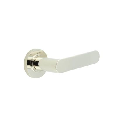 Kensington Door Handles Knurled Rose Polished Nickel - By Frelan Hardware - BUR25KIT161