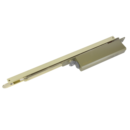 Rutland ITS.11205 Concealed Cam Action Door Closer c/w SA Connector Bar, Polished Brass