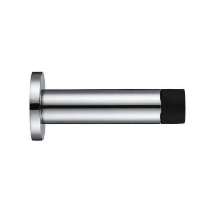 Zoo Hardware Door stop - cylinder - 70mm projection with rose - Polished Stainless