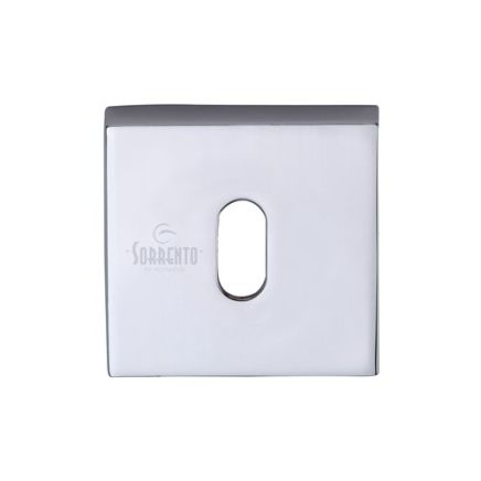 Sorrento Concealed Square Keyhole Escutcheon Polished Chrome finish