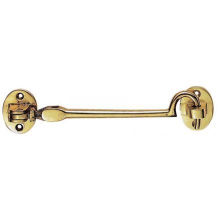 Silent Pattern Cabin Hook - Polished Brass