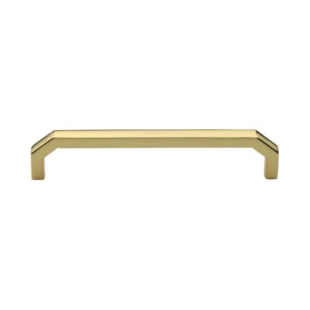 Heritage Brass Cabinet Pull Hex Angular Design 152mm CTC Polished Brass Finish