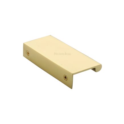 Heritage Brass EPTR Edge Pull Cabinet Handle 50mm Polished Brass finish