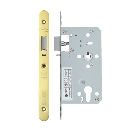 Zoo Hardware 2 Piece - DIN night latch - 72mm c/c - backset 60mm - radius - Gold