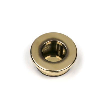 Aged Brass 34mm Round Finger Edge Pull