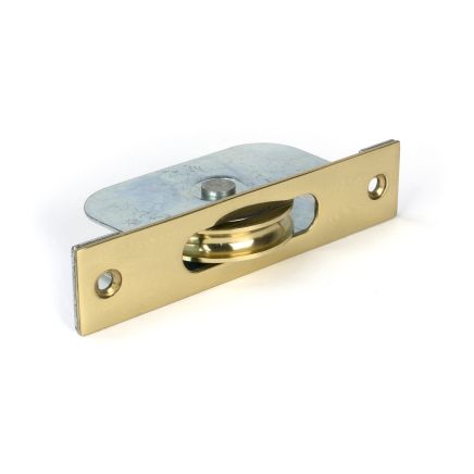 Lacquered Brass Square Ended Sash Pulley 75kg