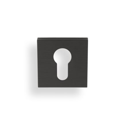 Valli Euro Profile Push-on Square Rosette Escutcheon - Dark Bronze PVD