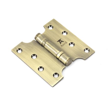 Aged Brass 4" x 2" x 4" Parliament Hinge (pair) ss