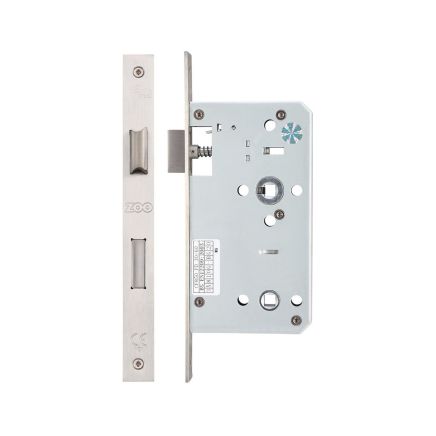 ZDL7860SS DIN Bathroom Lock - 78mm C/C - 60mm Backset - Square Forend