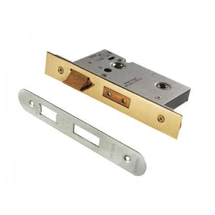 Bathroom Lock Radius 76mm - Satin Stainless Steel