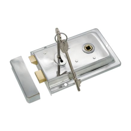 Iron Rim Lock - Fluted Polished Chrome