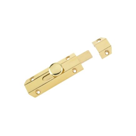 Zoo Hardware Surface Bolt 102mm - Polished Brass