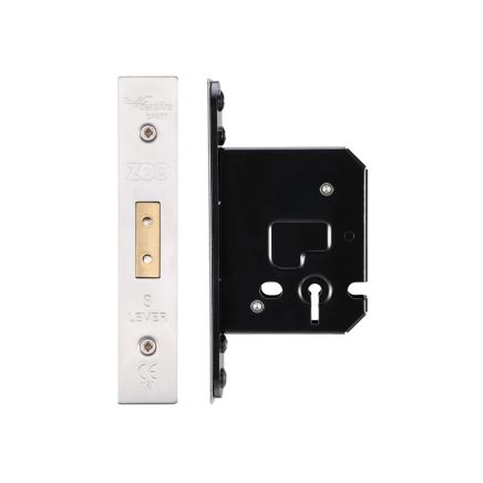 Zoo Hardware 3 Lever Dead Lock - 64mm C/W PVD Forend and Strike - Satin Stainless