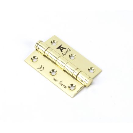 Polished Brass 3" Ball Bearing Butt Hinge (pair) ss