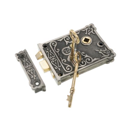 Floral Rim Lock Pewter