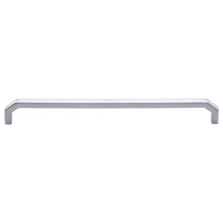 Heritage Brass Cabinet Pull Hex Angular Design 254mm CTC Satin Chrome Finish
