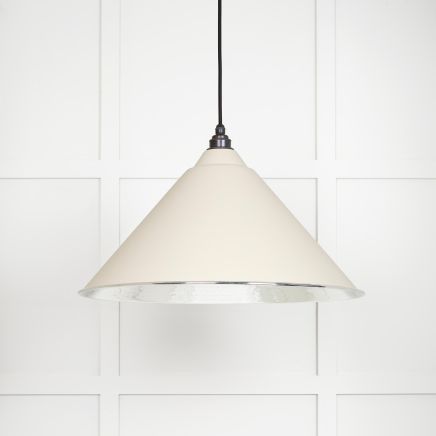 Hammered Nickel Hockley Pendant in Teasel
