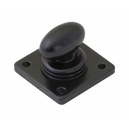 Thumbturn on Square Rose - Flat Black