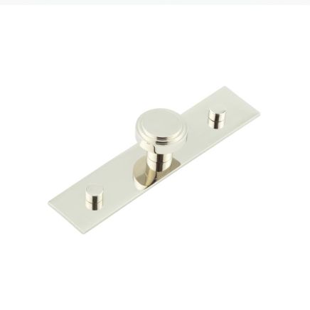 Cropley Cupboard Knobs 30mm Plain Backplate Polished Nickel - By Frelan Hardware - HOX-1030PN-5090PN