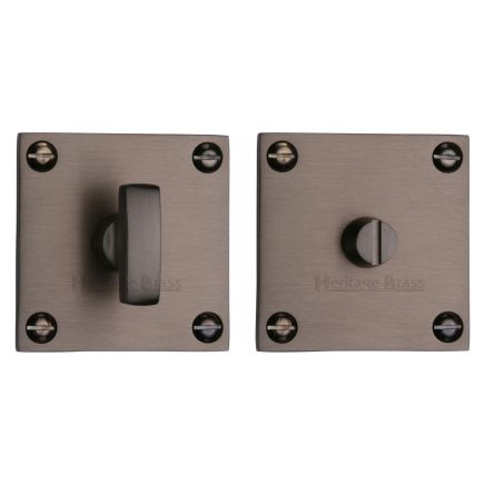 Heritage Brass Square Low profile Thumbturn & Emergency Release Matt Bronze finish