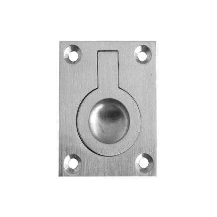 Jedo 50x63mm Flush Rings 50x63mm Satin Chrome - By Frelan Hardware - JV424BSC