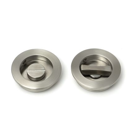 Satin Marine SS (316) 60mm Plain Round Pull - Privacy Set