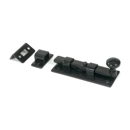 Black 4" Straight Knob Bolt