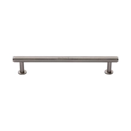 Heritage Brass Cabinet Pull Knurled Design with 16mm Rose 160mm CTC Satin Nickel finish