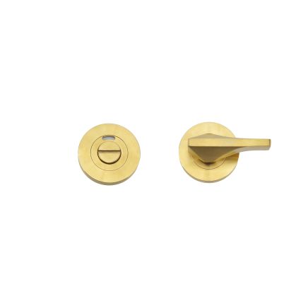 Zoo Hardware Accessible Turn & Indicator Release - Round Rose - PVD Satin Brass