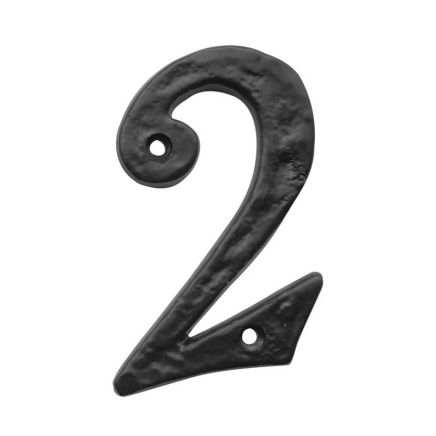 Antique Door Numerals 2 Black No. 2 - By Frelan Hardware - JAB15-2